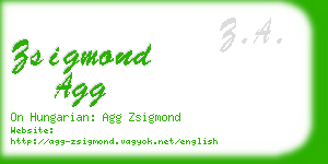zsigmond agg business card